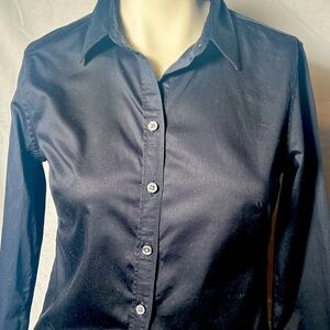 Banana Republic Sleek Black Button-Up Shirt